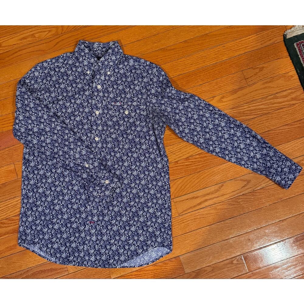 CREMIEUX Performance | Floral Trim Fit Button Up | Small